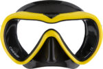 Cressi A1 MASK BLACK/YELLOW CLEAR LENS ANTI FOG