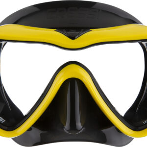 Cressi A1 MASK BLACK/YELLOW CLEAR LENS ANTI FOG