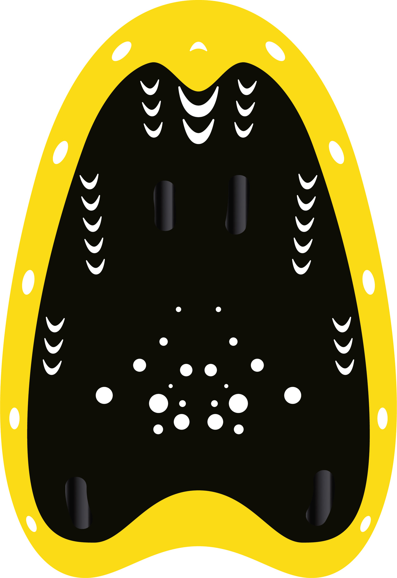 Cressi AQUA ENERGY PRO SWIM PADDLES BLACK/YELLOW - Image 2