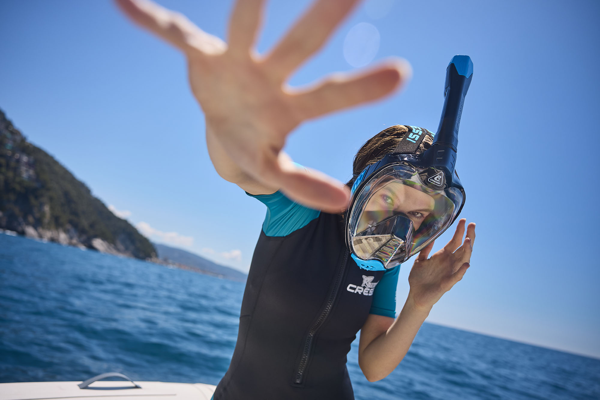 Cressi BALI FULL FACE MASK BLACK/BLUE S/M - Image 4
