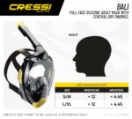 Cressi BALI FULL FACE MASK BLACK/GREY S/M