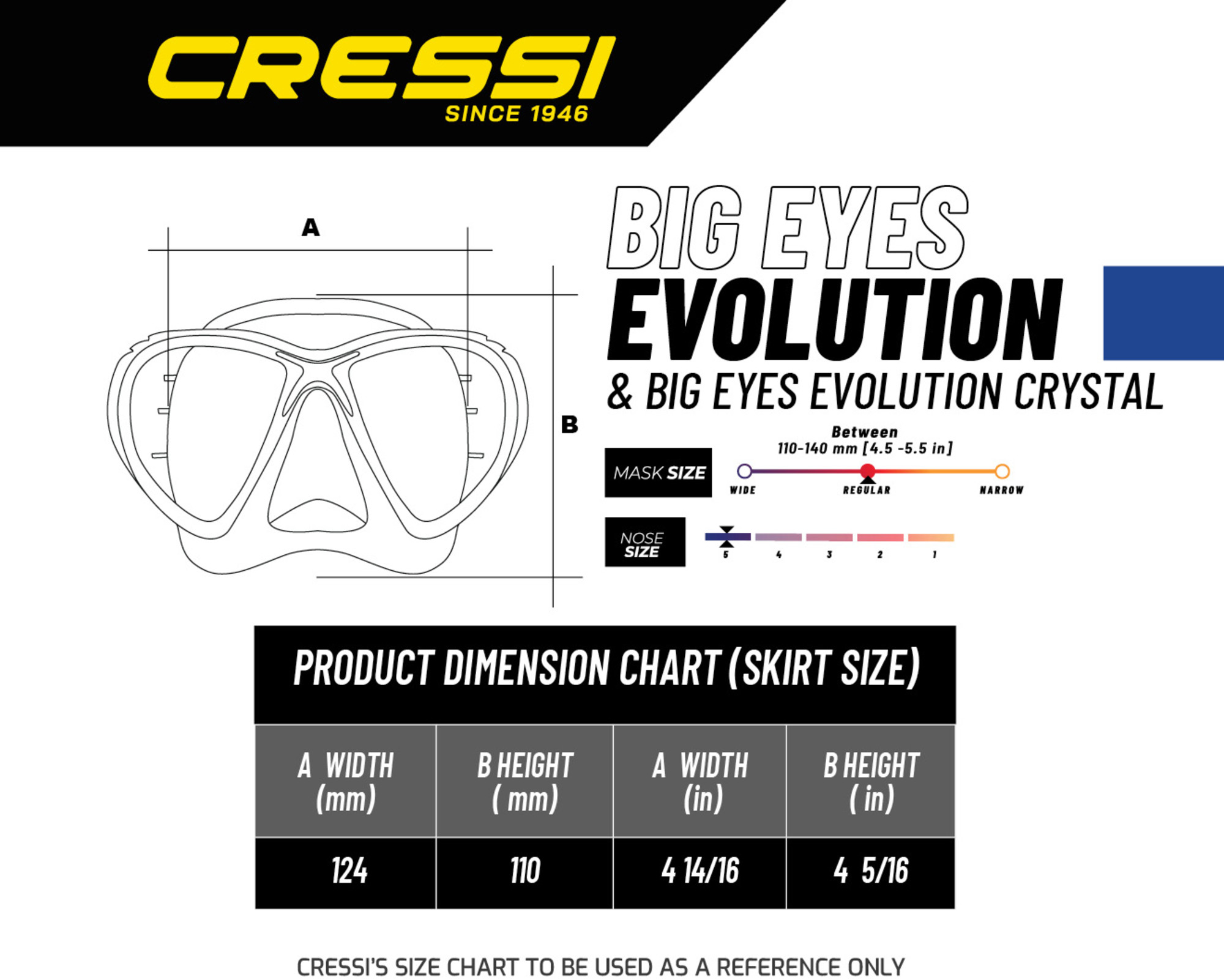 Cressi BIG EYES EVOLUTION MASK SIL CRYSTAL/FRAME PINK - Image 6