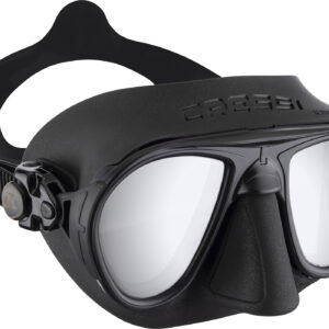 Cressi CALIBRO MASK  BLACK/BLACK SPECTRA MIRRORED LENS SILVER