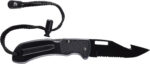Cressi CHAKU KNIFE w/BLACK ELECTRO-PLATING BLACK