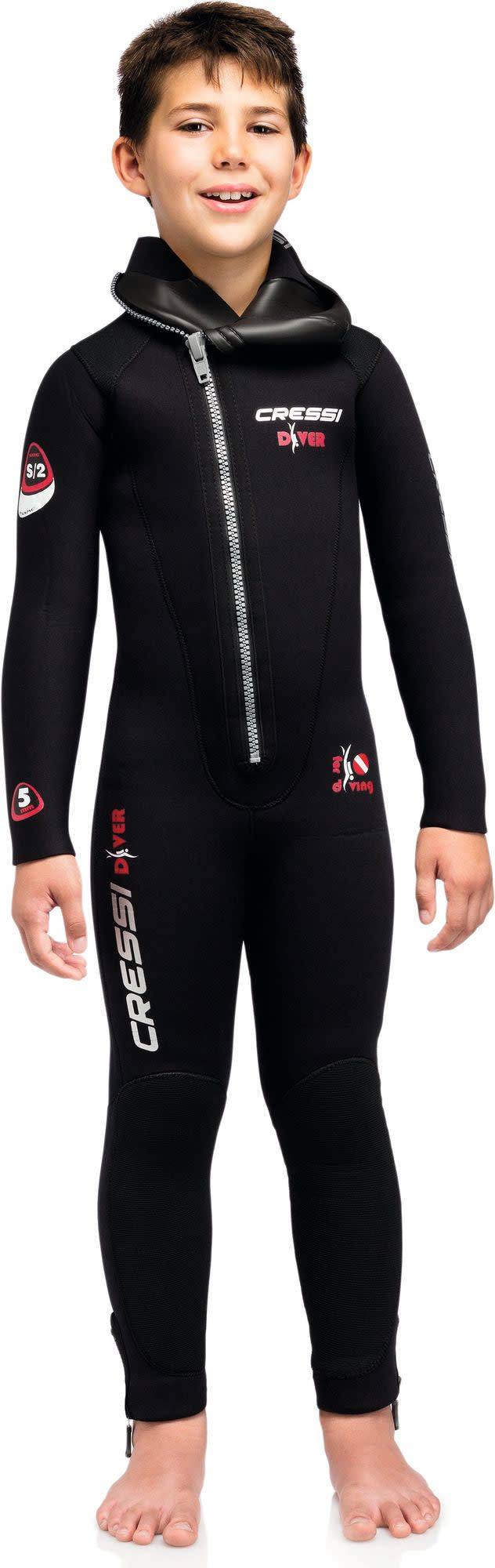 Cressi DIVER JR MONOPIECE WETSUIT 5mm XS (age12/13) - Image 2