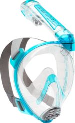 Cressi DUKE DRY FULL FACE MASK CLEAR/AQUAMARINE M/L