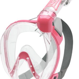 Cressi DUKE DRY FULL FACE MASK CLEAR/PINK M/L