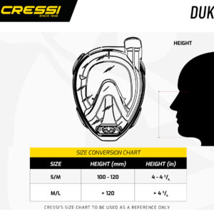 Cressi DUKE DRY FULL FACE MASK BLACK/BLACK M/L