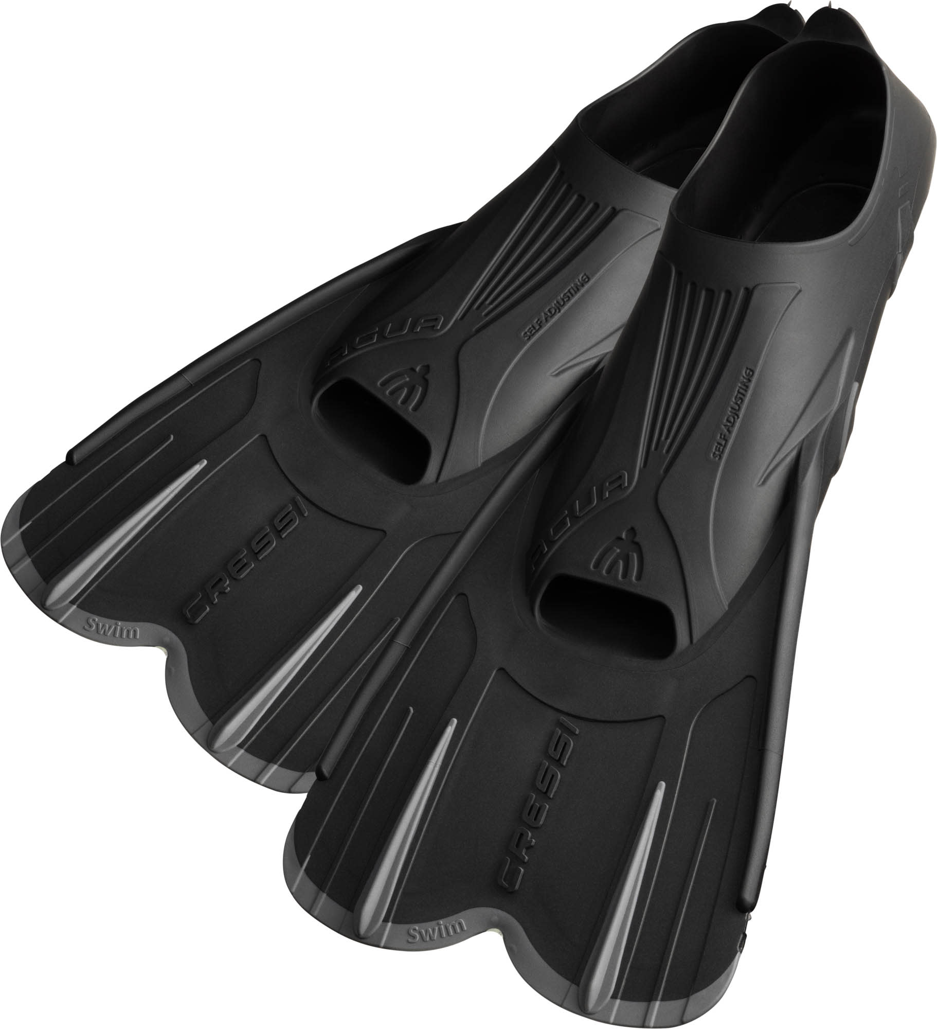 Cressi AGUA SHORT FINS BLACK/SILVER 43/44 (8,5/9,5)