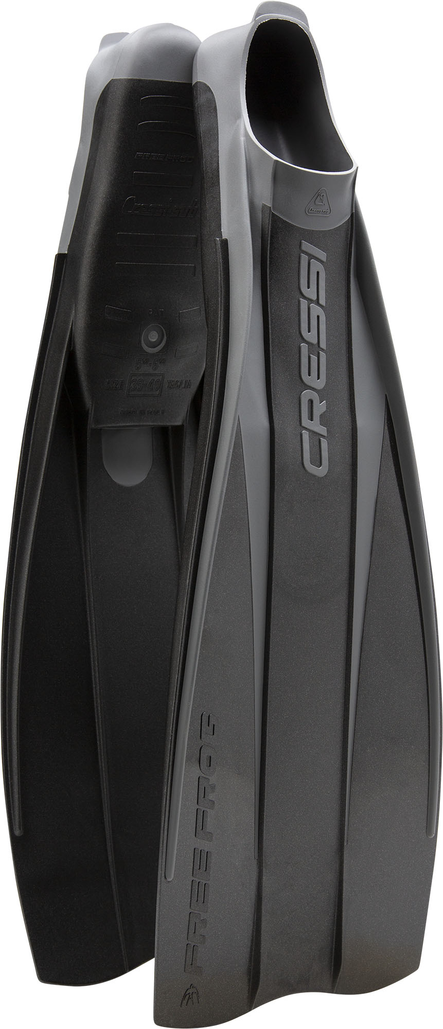 Cressi FREEFROG FINS DARK 39/40 (5.5/6.5) - Image 2