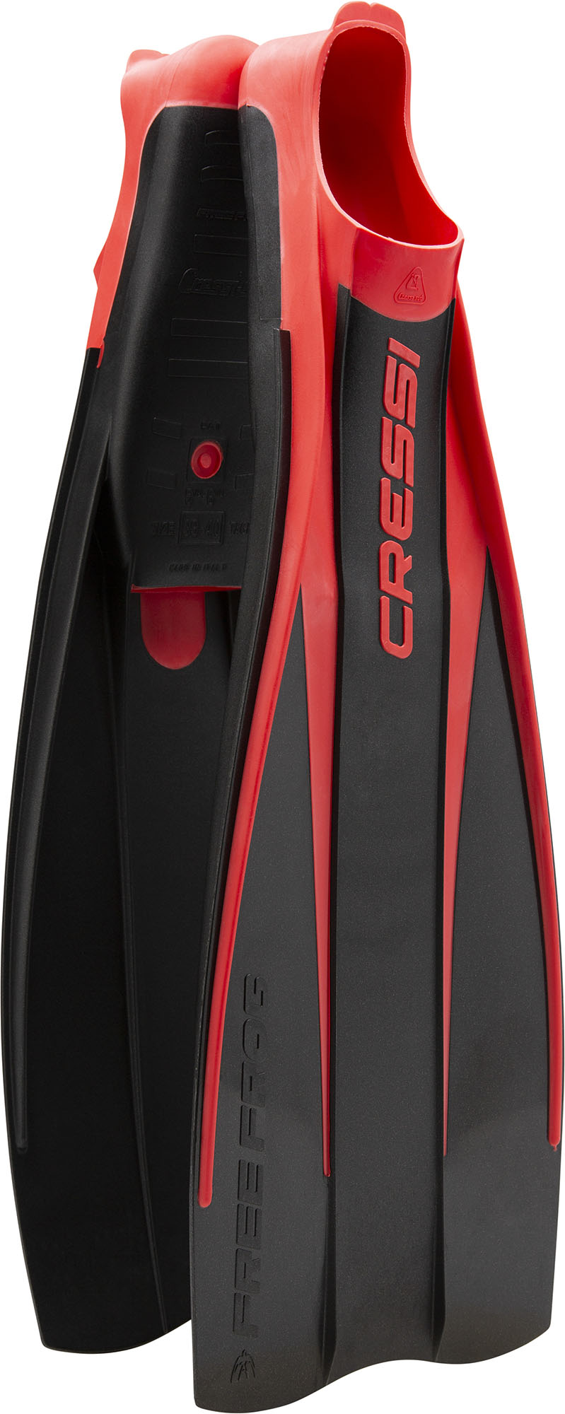 Cressi FREEFROG FINS BLACK/RED 43/44 (8.5/9.5) - Image 2