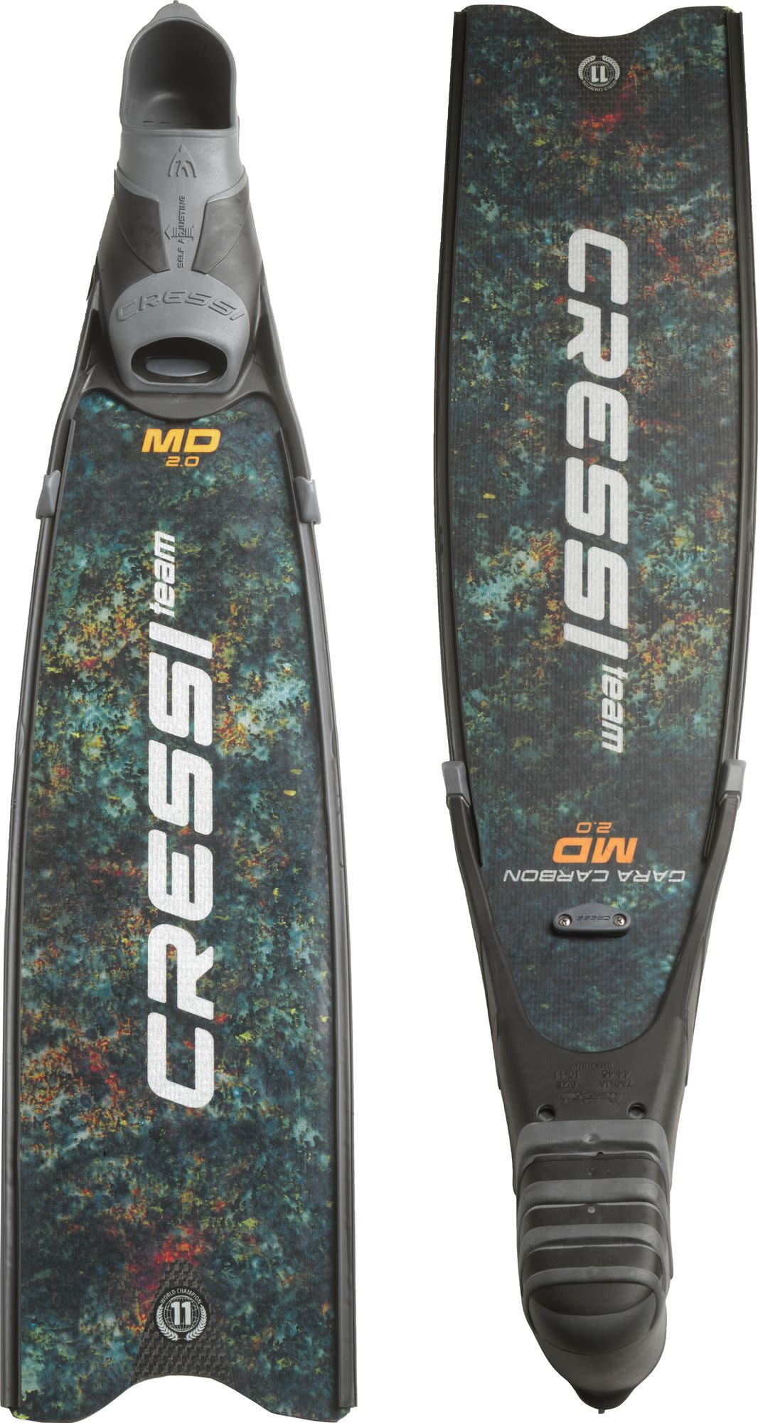 Cressi GARA TURBO CARBON FINS MD GREEN CAMOU 38/39 - Image 6