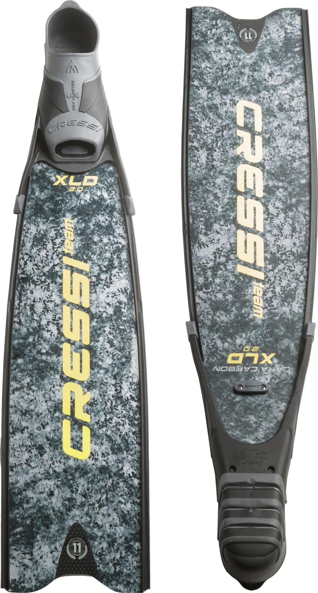 Cressi GARA TURBO CARBON FINS XLD GREY CAMOU 42/43 - Image 4