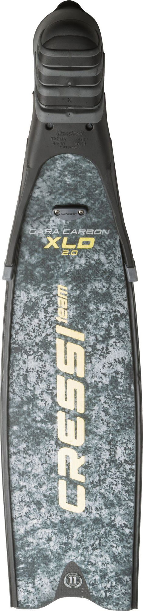 Cressi GARA TURBO CARBON FINS XLD GREY CAMOU 38/39 - Image 2