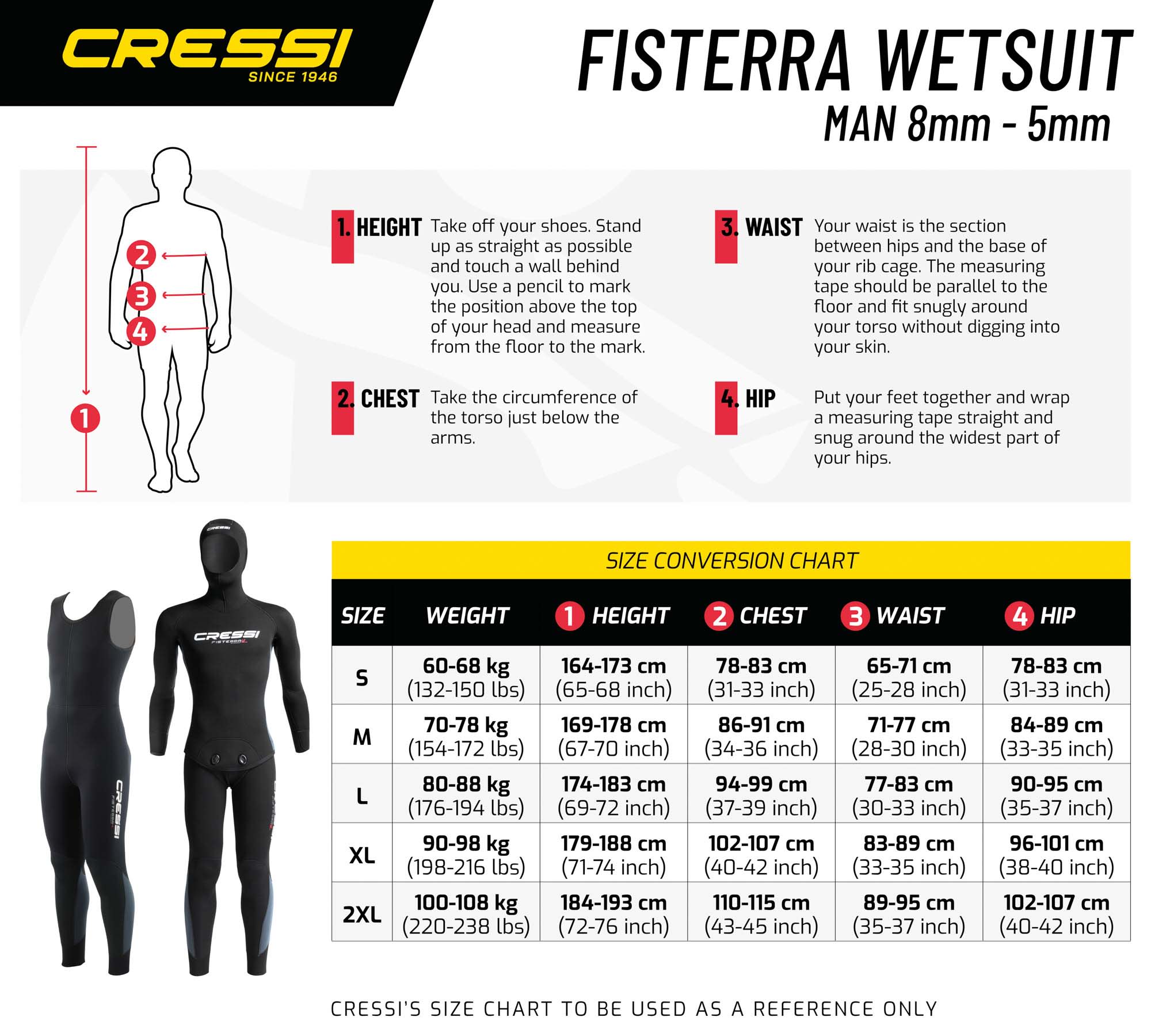 Cressi FISTERRA 2-PIECE WETSUIT 8mm 2XL/6 - Image 15