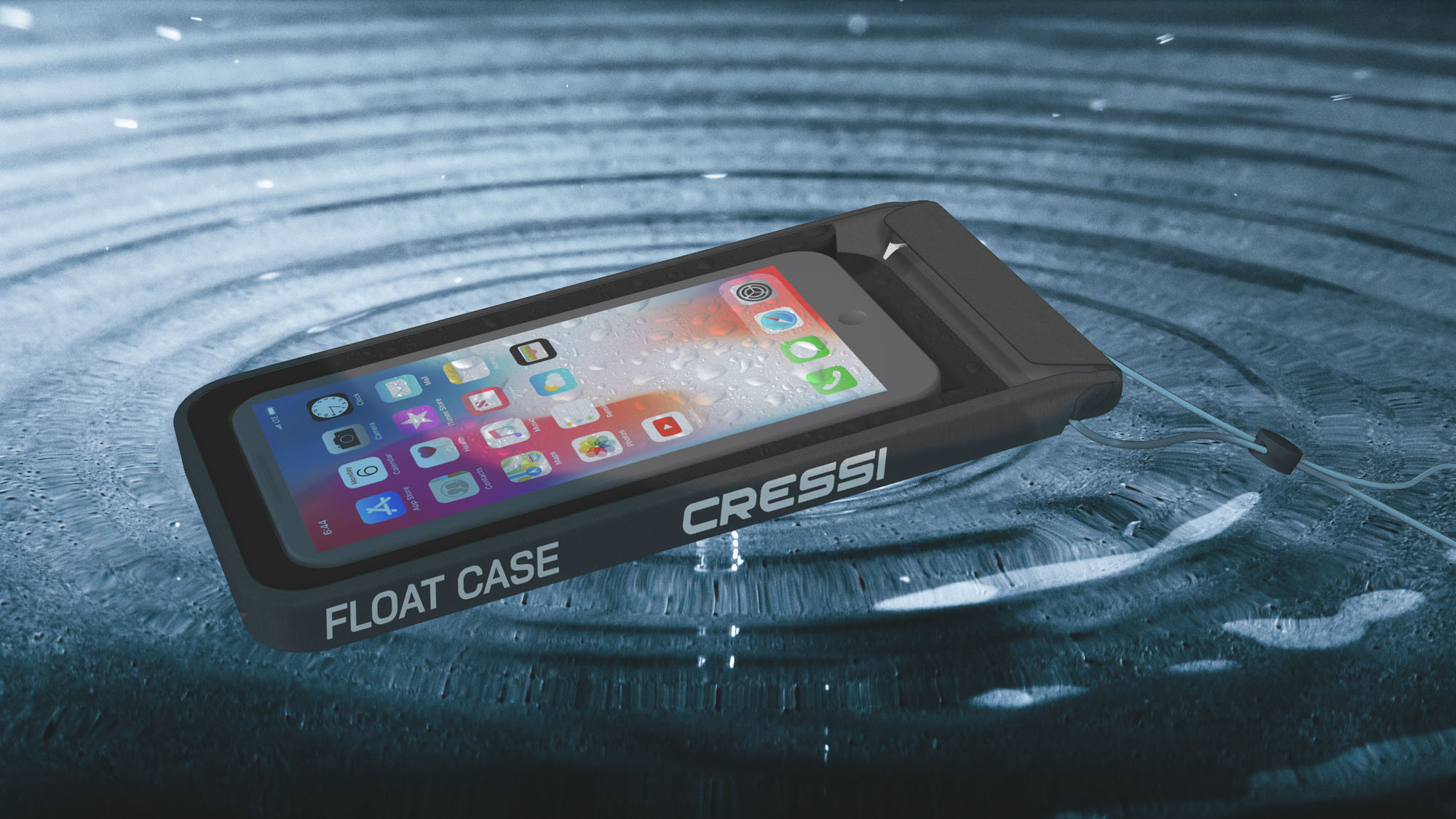 Cressi FLOAT CASE FLOATING DRY PHONE CASE BLACK 6'' - Image 6