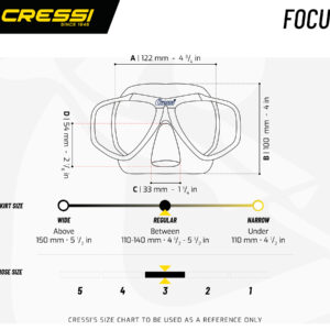 Cressi FOCUS MASK SIL BLACK/FRAME BLUE
