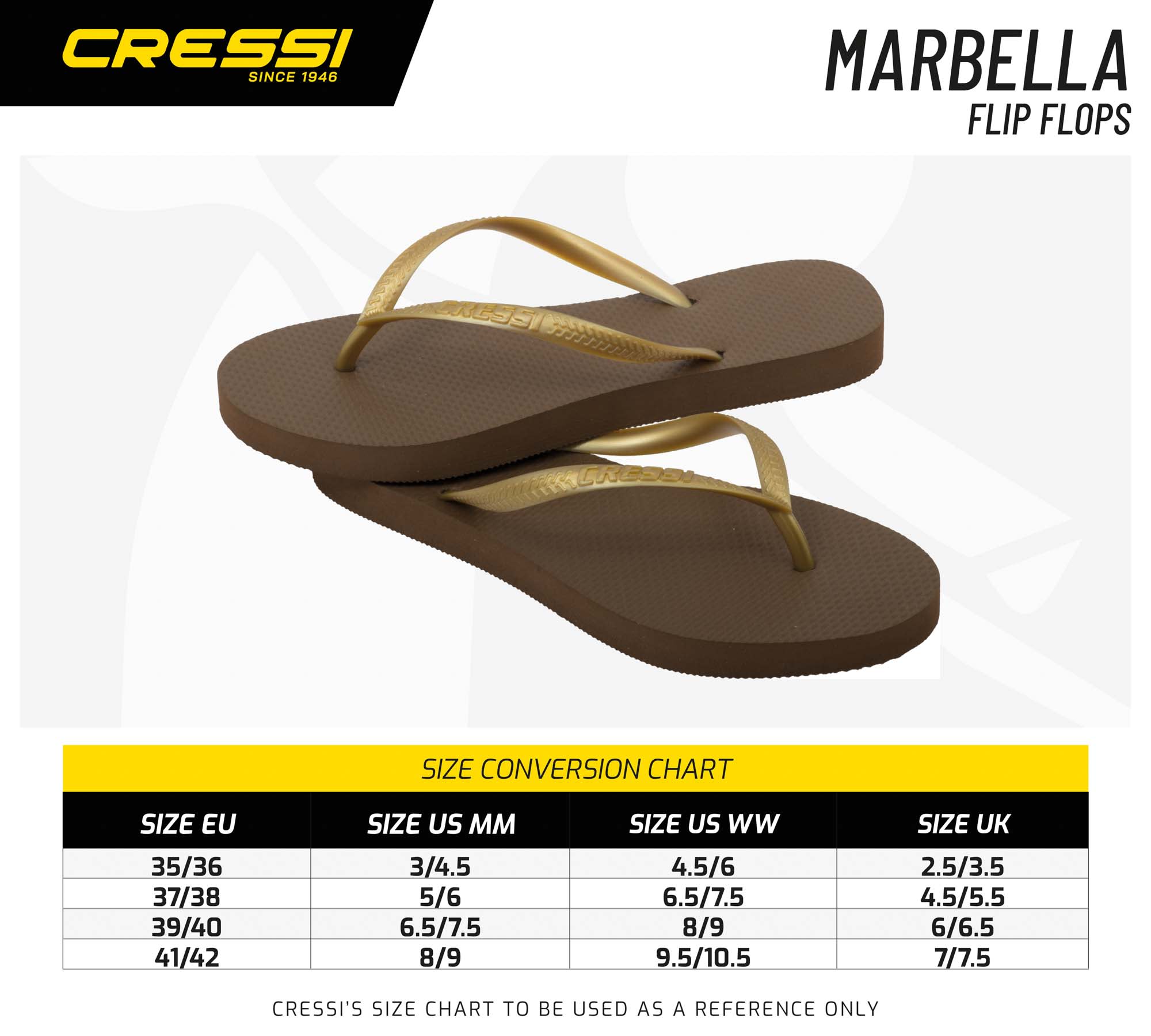 Cressi LADY FLIP FLOPS MARBELLA GOLD 35/36