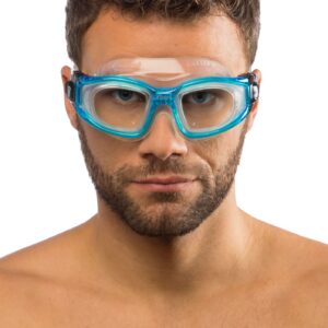 Cressi GALILEO GOGGLES T/GLASS SIL/FRAME AQUAMARINA