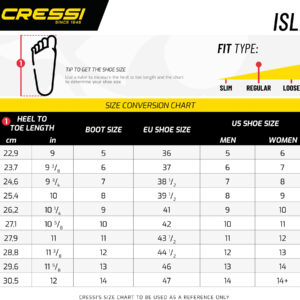 Cressi ISLA W/SOLE BOOTS 3mm L