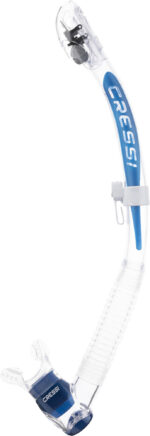 Cressi ITACA ULTRA DRY SNORKEL CLEAR/BLUE METAL