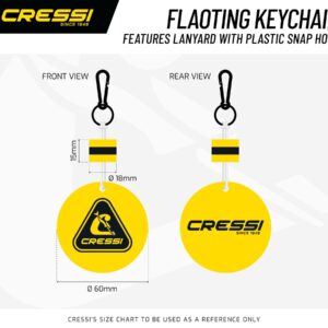 Cressi FLOATING KEYCHAIN BLACK/YELLOW