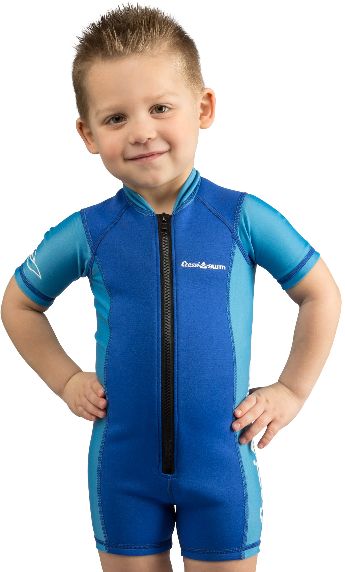 Cressi KIDS SHORTY WETSUIT SHORT SLEEVE BLUE Y 2 - Image 2