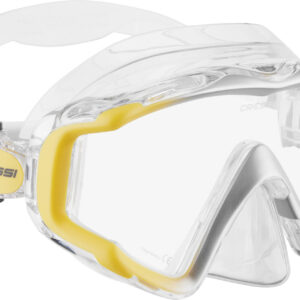 Cressi LIBERTY TRISIDE SPE MASK CLEAR/YELLOW/SILVER