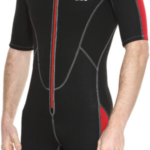 Cressi LIDO MAN SHORTY WETSUIT BLACK/RED 2mm XL/5