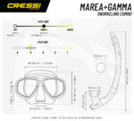 Cressi MAREA + GAMMA COMBO CLEAR/BLUE