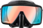 Cressi SF1 MASK BLACK 380 UV BLUE/ORANGE LENSES