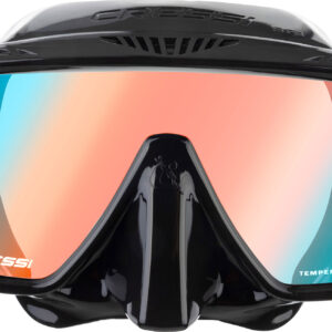 Cressi SF1 MASK BLACK 380 UV BLUE/ORANGE LENSES