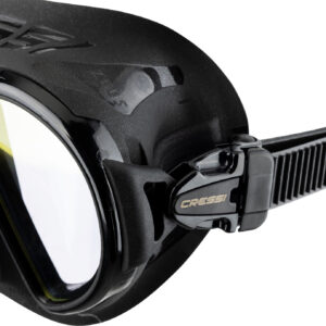 Cressi ZEUS MASK BLACK/BLACK 380 UV BLUE/ORANGE LENSES