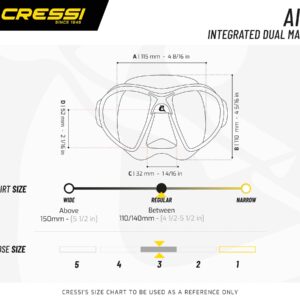 Cressi AIR MASK SIL CRYSTAL ASSORTED