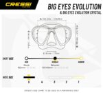 Cressi BIG EYES EVOLUTION MASK SIL CRYSTAL/FRAME BLUE