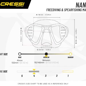 Cressi NANO MASK SIL CRYSTAL/FRAME YELLOW