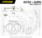 Cressi MATRIX + GAMMA COMBO CLEAR/BLUE