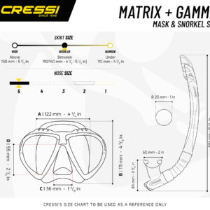 Cressi MATRIX + GAMMA COMBO BLACK