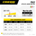Cressi MAUI FINS DIV-CEN BLACK/RED M/L
