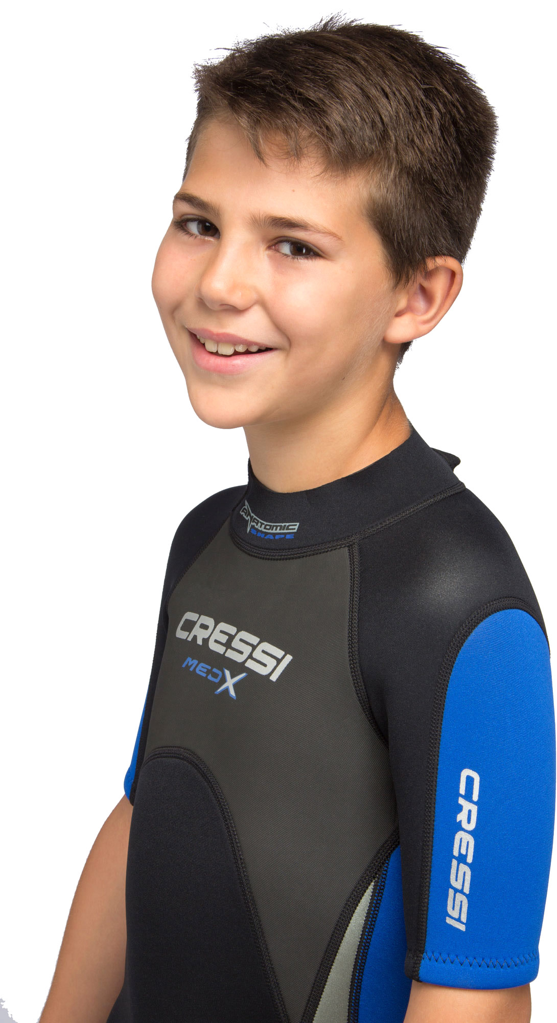 Cressi MED X JR SHORTY WETSUIT BLACK/BLUE 2.5mm XL (age 14/15) - Image 21