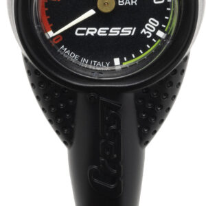 Cressi MINI SPG w/ RUBBER HOUSING VALE 300 C BLACK (BAR)