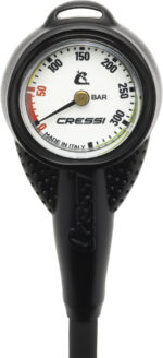 Cressi MINI SPG w/ RUBBER HOUSING VALE 300 C WHITE (BAR)