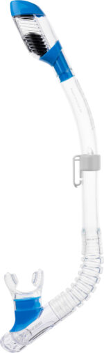 Cressi MINIDRY SNORKEL SIL. CLEAR/TUBE BLUE