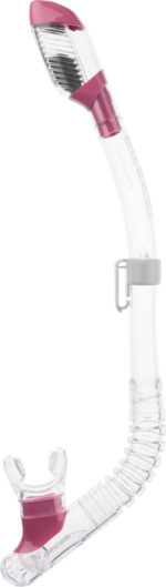 Cressi MINIDRY SNORKEL SIL. CLEAR/TUBE PINK