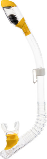 Cressi MINIDRY SNORKEL SIL. CLEAR/TUBE YELLOW
