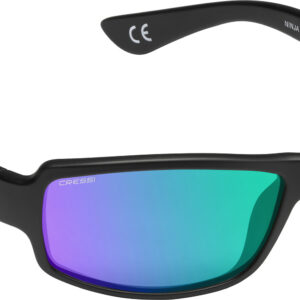 Cressi NINJA SUNGLASSES BLACK MIRRORED LENS GREEN