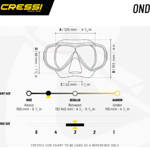 Cressi ONDA MASK SIL CLEAR/FRAME YELLOW
