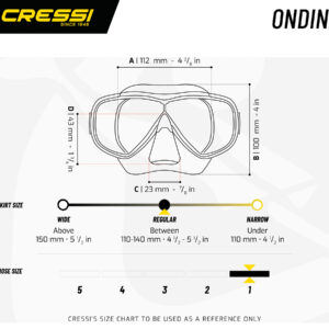 Cressi ONDINA JR MASK SIL/FRAME ASSORTED.