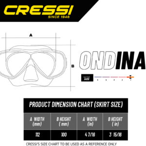 Cressi ONDINA JR + TOP COMBO CLEAR/AQUAMARINE