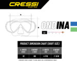 Cressi ONDINA JR + TOP COMBO CLEAR/BLUE